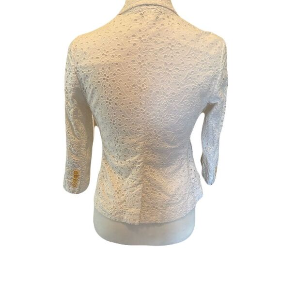 Talbots White Eyelet Blazer | EUC | 4p - Picture 4 of 6